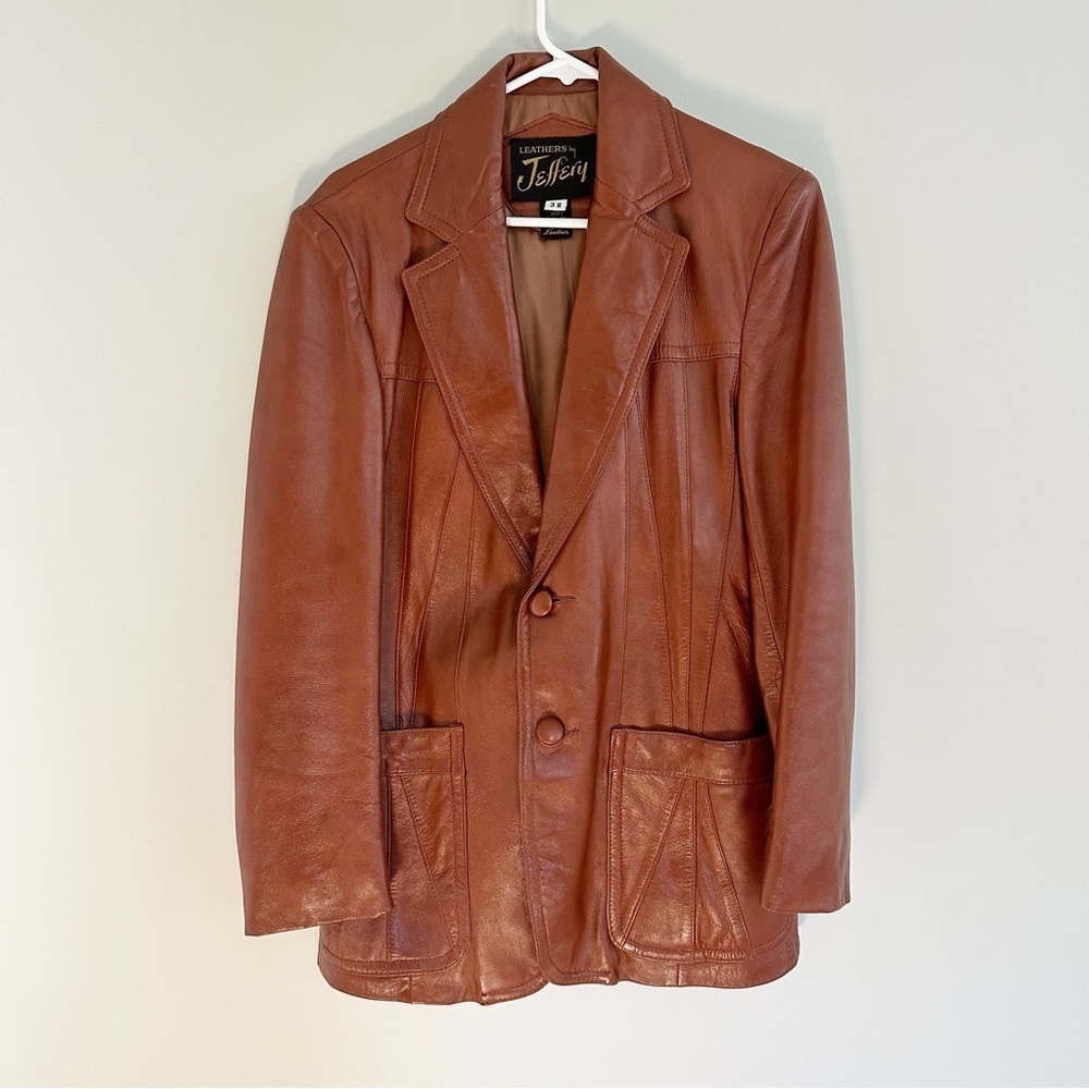 Vintage LEATHERS By JEFFERY Leather Jacket Size 38